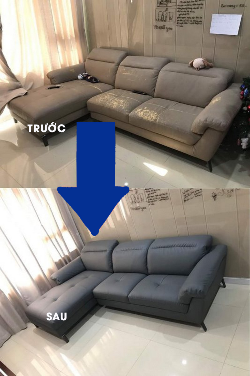 Dịch vụ bọc lại ghế da cũ , bọc lại Sofa da Ý, Sofa cũ vải nỉ cao cấp - 3