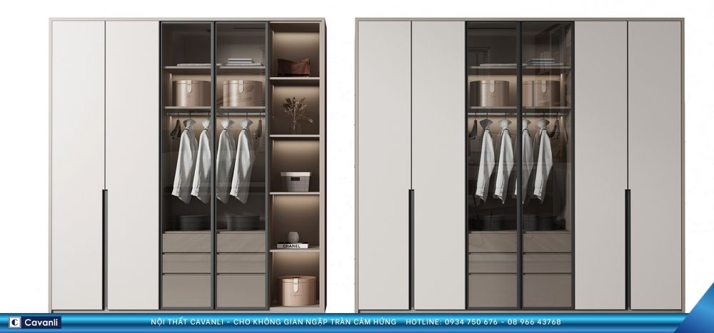 Báo giá thi công tủ áo mới nhất 2025 tại Nội thất Cavanli
