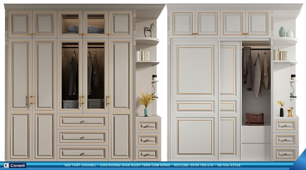 Thiết kế thi công nội thất sản xuất tủ áo xin liên hệ 0934 750 676 - 08 966 437 68