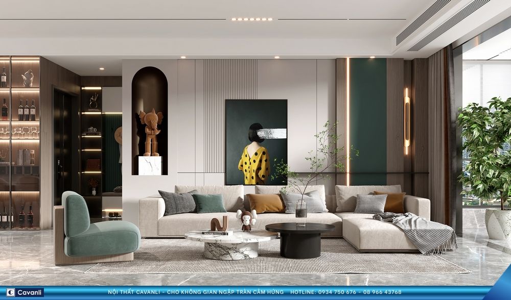 Thiết kế thi công nội thất căn hộ - nhà phố hiện đại chọn Cavanli