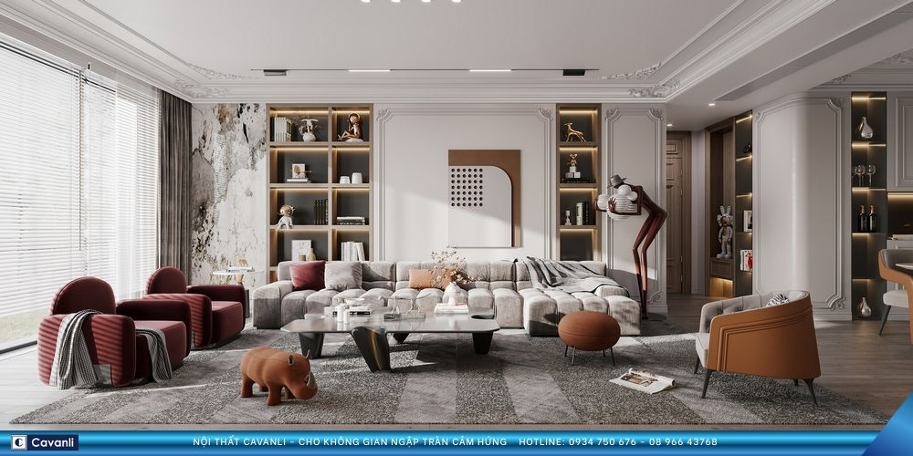 Thiết kế thi công nội thất căn hộ - nhà phố hiện đại chọn Cavanli
