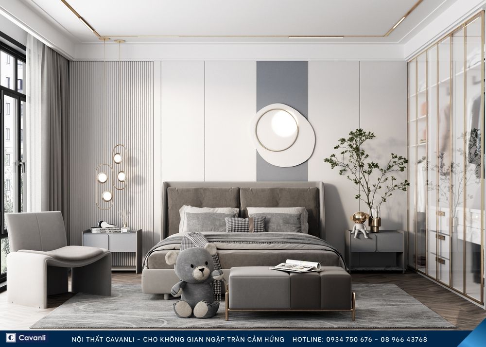 Thiết kế thi công nội thất phòng ngủ đẹp, liên hệ nội thất Cavanli