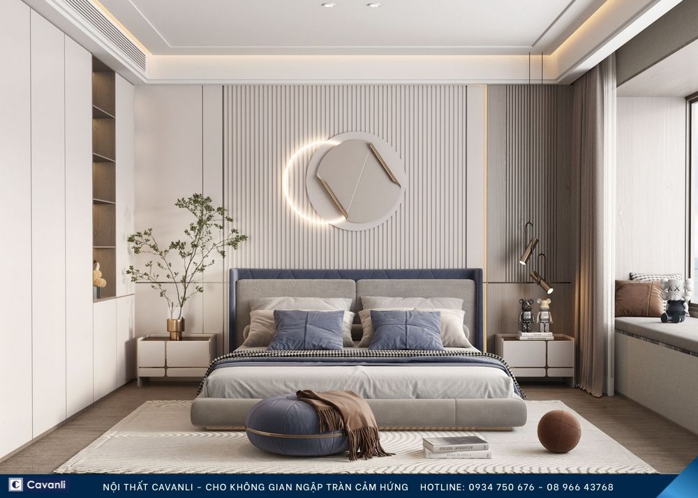 Thiết kế thi công nội thất phòng ngủ đẹp, liên hệ nội thất Cavanli