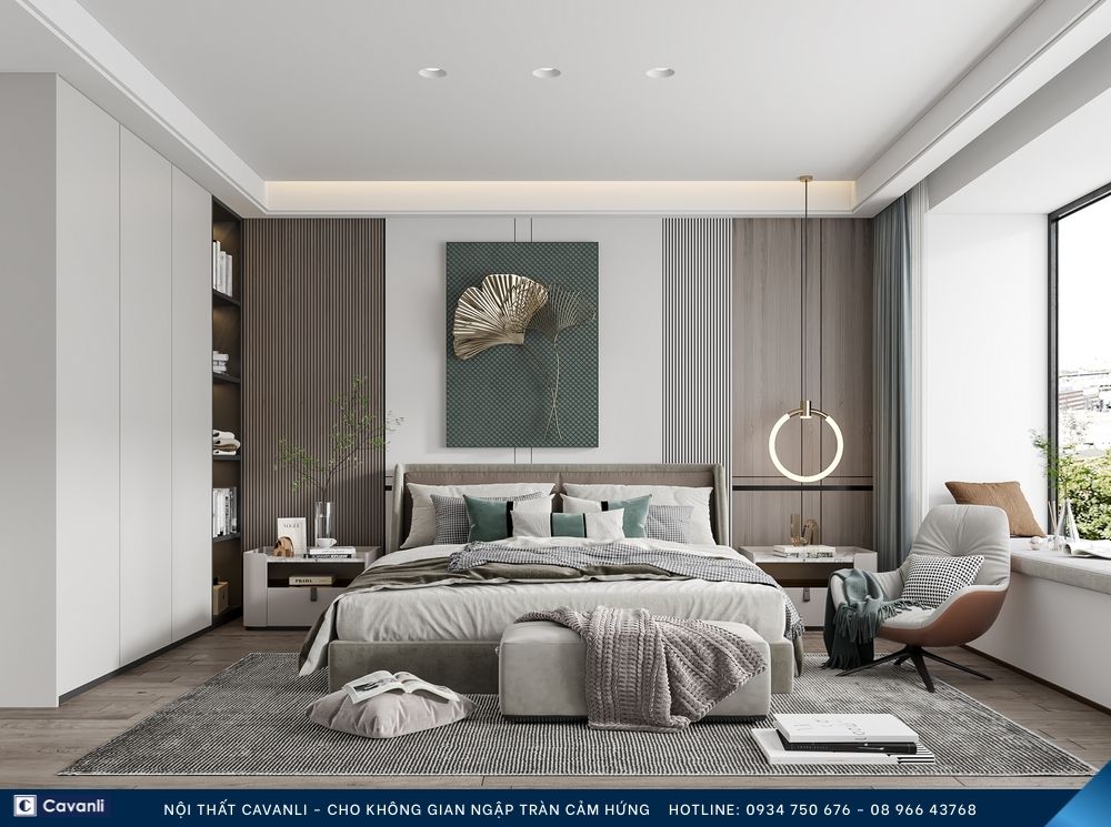 Thiết kế thi công nội thất phòng ngủ đẹp, liên hệ nội thất Cavanli