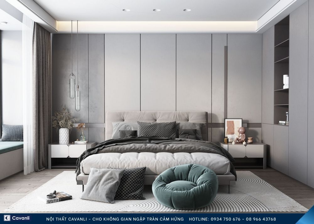 Thiết kế thi công nội thất phòng ngủ đẹp, liên hệ nội thất Cavanli