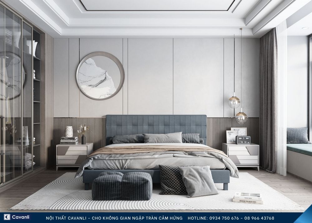 Thiết kế thi công nội thất phòng ngủ đẹp, liên hệ nội thất Cavanli