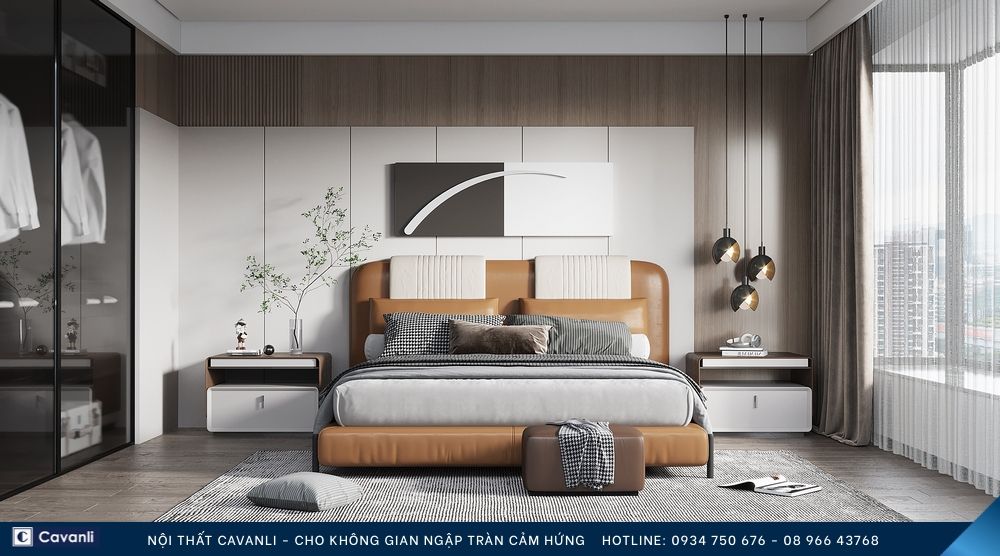Thiết kế thi công nội thất phòng ngủ đẹp, liên hệ nội thất Cavanli