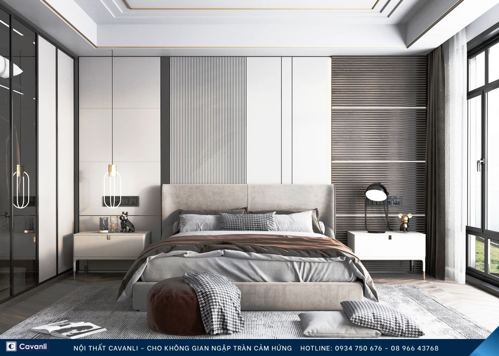 Thiết kế thi công nội thất phòng ngủ đẹp, liên hệ nội thất Cavanli