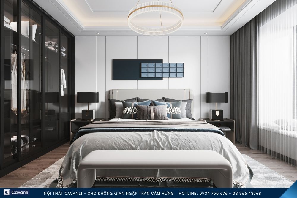 Thiết kế thi công nội thất phòng ngủ đẹp, liên hệ nội thất Cavanli