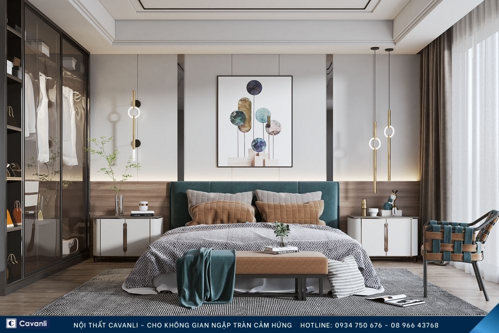 Thiết kế thi công nội thất phòng ngủ đẹp, liên hệ nội thất Cavanli