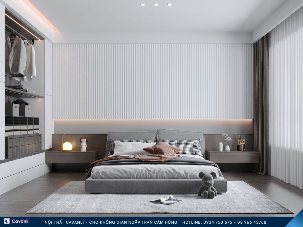 Thiết kế thi công nội thất phòng ngủ đẹp, liên hệ nội thất Cavanli