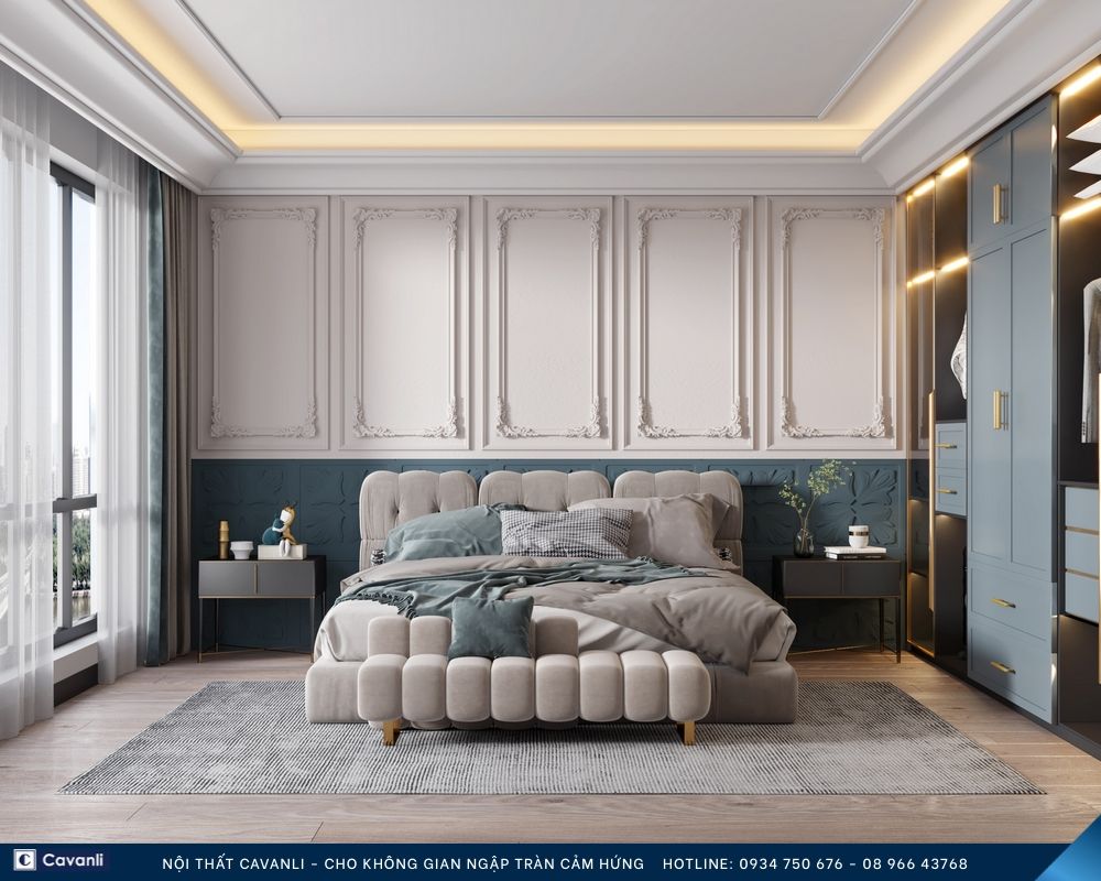 Thiết kế thi công nội thất phòng ngủ đẹp, liên hệ nội thất Cavanli