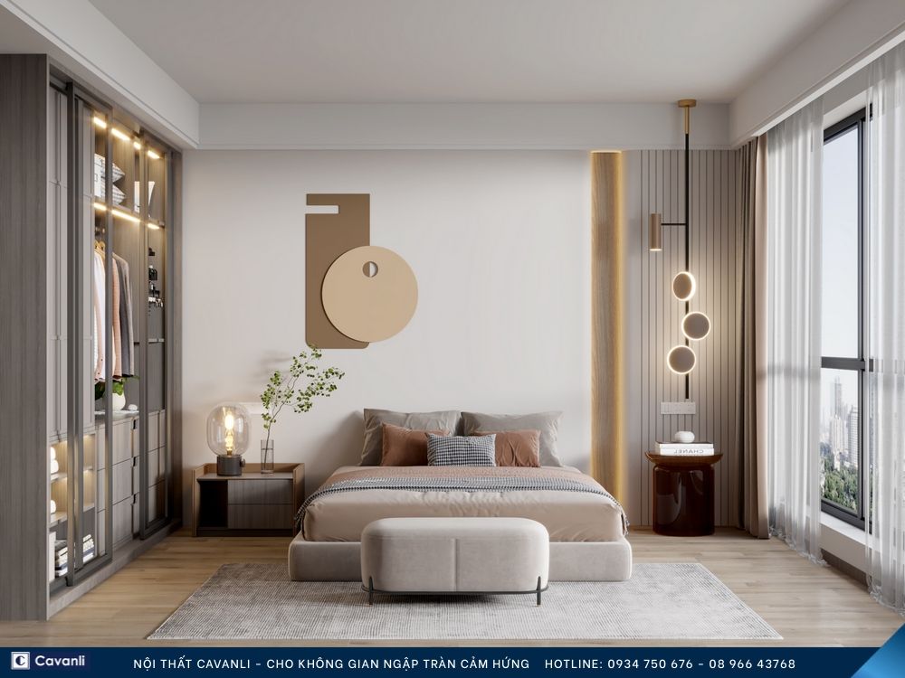 Thiết kế thi công nội thất phòng ngủ đẹp, liên hệ nội thất Cavanli