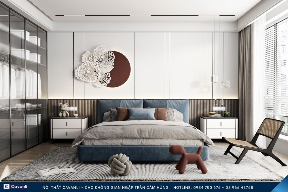 Thiết kế thi công nội thất phòng ngủ đẹp, liên hệ nội thất Cavanli