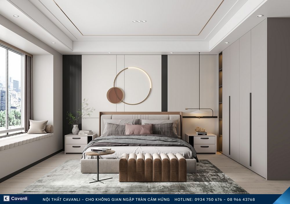 Thiết kế thi công nội thất phòng ngủ đẹp, liên hệ nội thất Cavanli