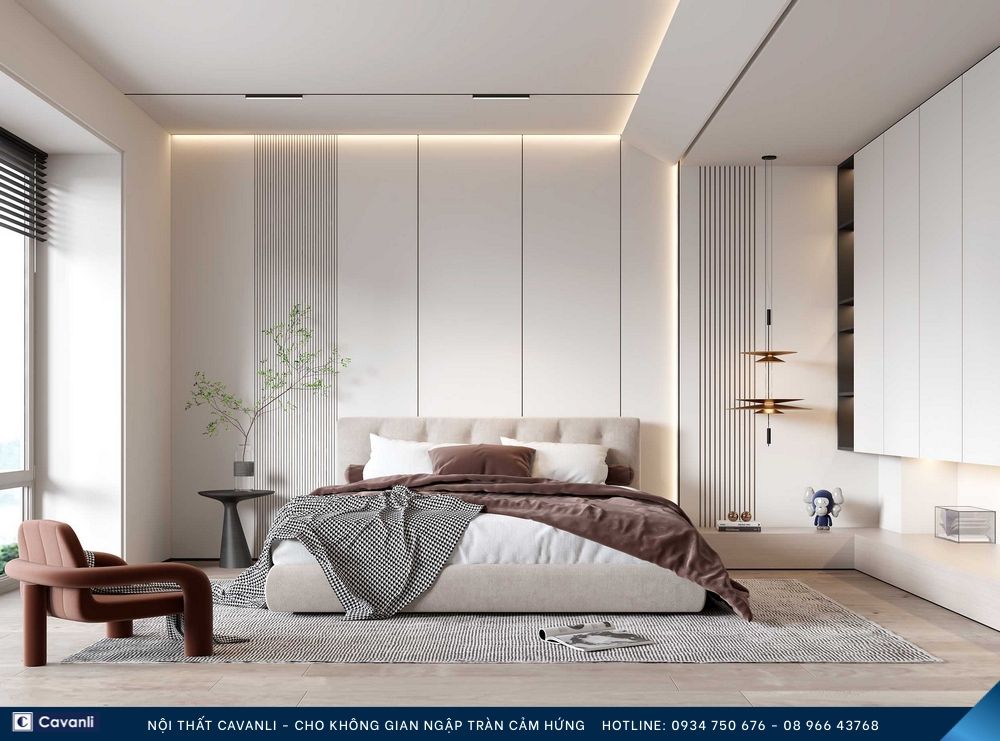 Thiết kế thi công nội thất phòng ngủ đẹp, liên hệ nội thất Cavanli