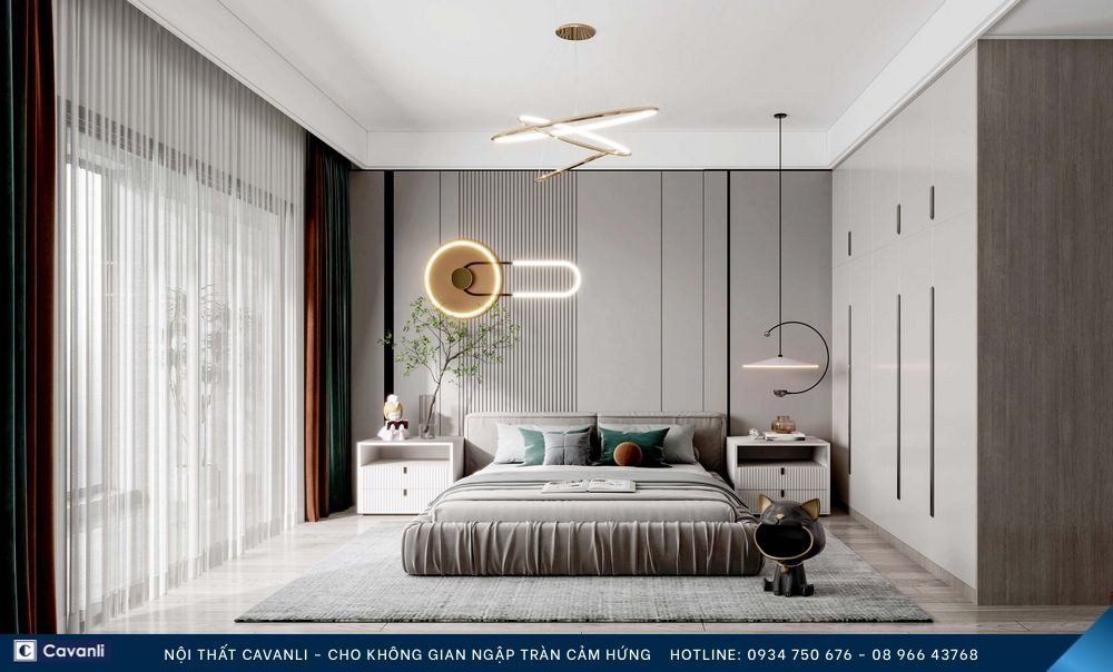 Thiết kế thi công nội thất phòng ngủ đẹp, liên hệ nội thất Cavanli