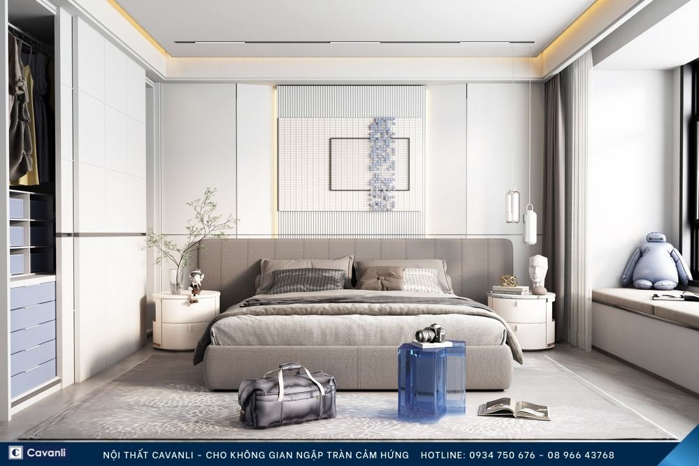 Thiết kế thi công nội thất phòng ngủ đẹp, liên hệ nội thất Cavanli