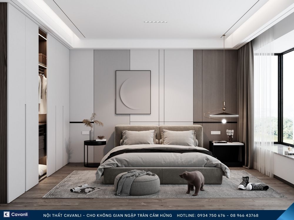 Thiết kế thi công nội thất phòng ngủ đẹp, liên hệ nội thất Cavanli