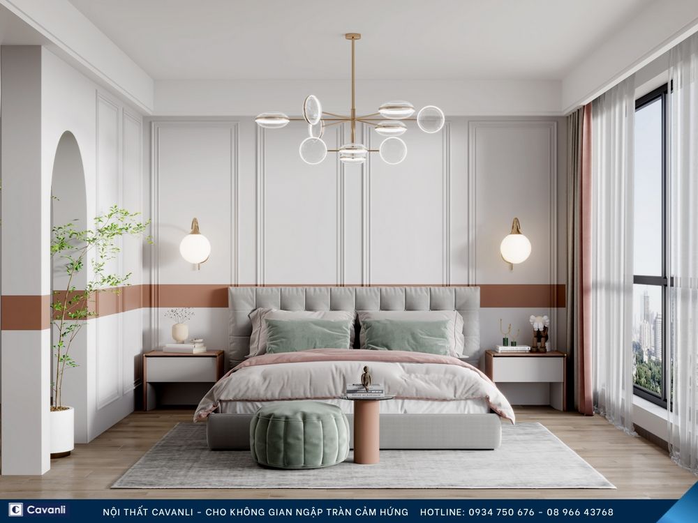 Thiết kế thi công nội thất phòng ngủ đẹp, liên hệ nội thất Cavanli