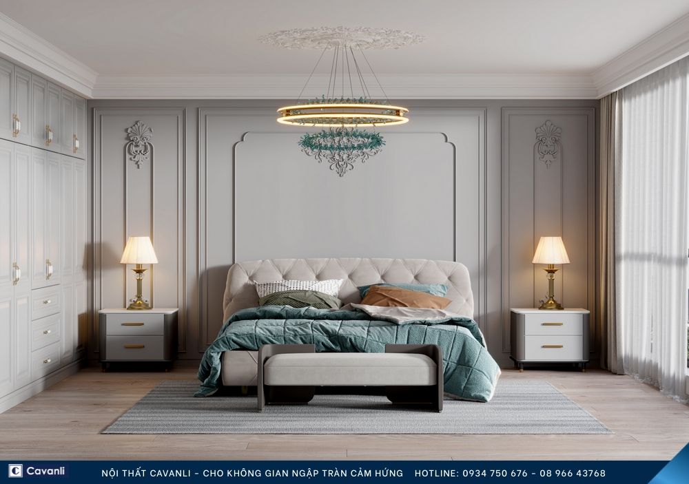 Thiết kế thi công nội thất phòng ngủ đẹp, liên hệ nội thất Cavanli