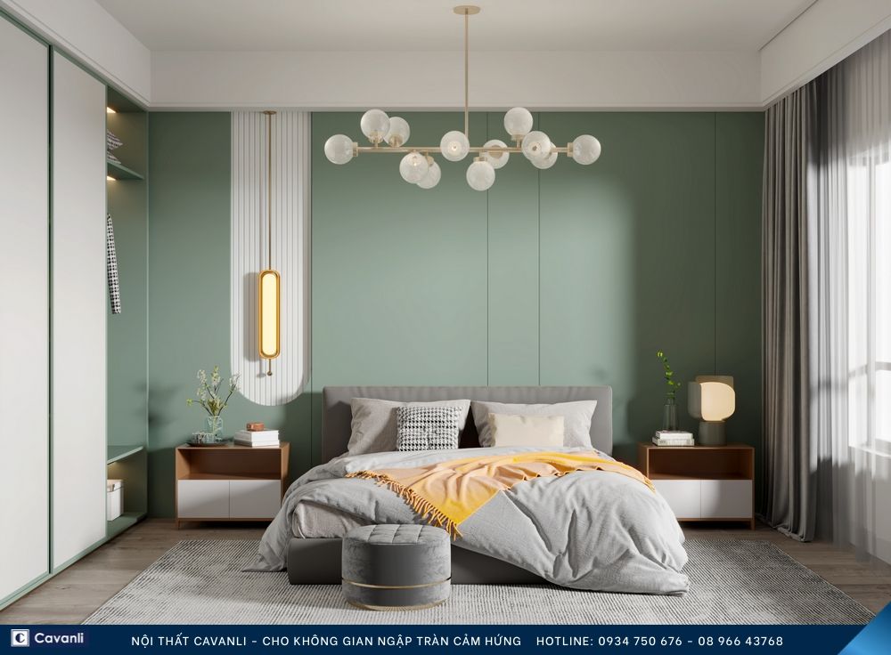 Thiết kế thi công nội thất phòng ngủ đẹp, liên hệ nội thất Cavanli
