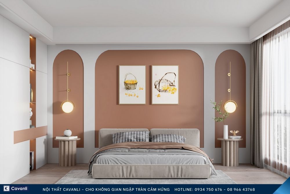 Thiết kế thi công nội thất phòng ngủ đẹp, liên hệ nội thất Cavanli