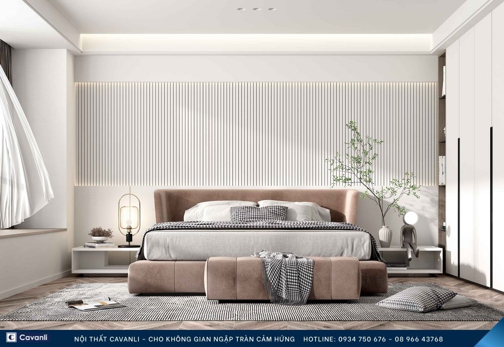 Thiết kế thi công nội thất phòng ngủ đẹp, liên hệ nội thất Cavanli
