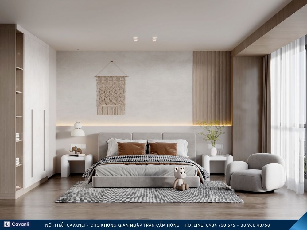 Thiết kế thi công nội thất phòng ngủ đẹp, liên hệ nội thất Cavanli