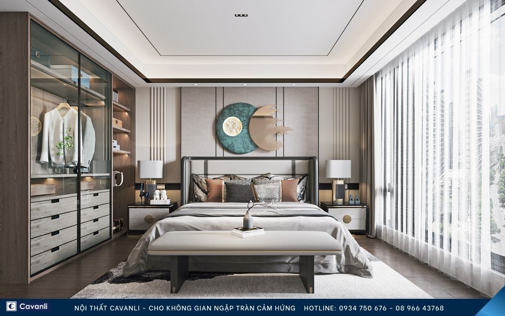 Thiết kế thi công nội thất phòng ngủ đẹp, liên hệ nội thất Cavanli
