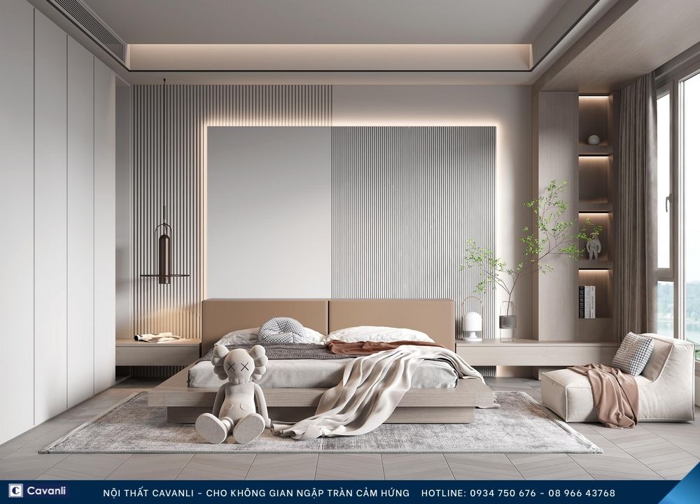 Thiết kế thi công nội thất phòng ngủ đẹp, liên hệ nội thất Cavanli