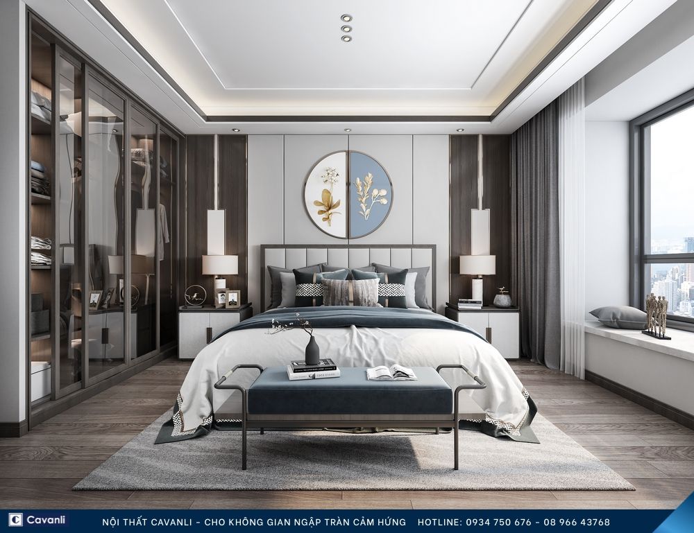 Thiết kế thi công nội thất phòng ngủ đẹp, liên hệ nội thất Cavanli