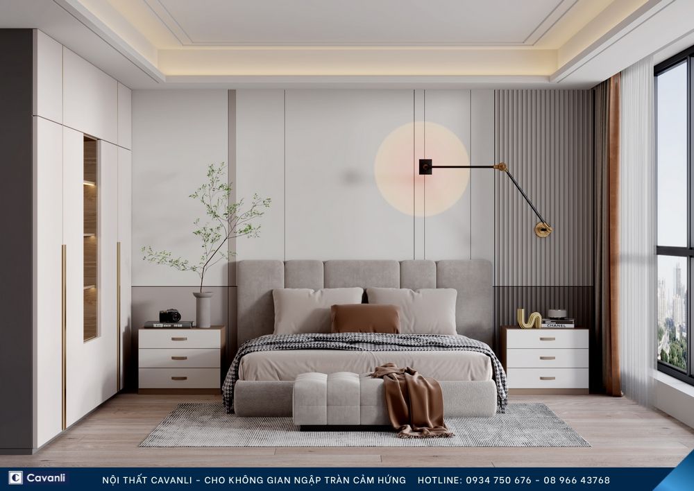 Thiết kế thi công nội thất phòng ngủ đẹp, liên hệ nội thất Cavanli