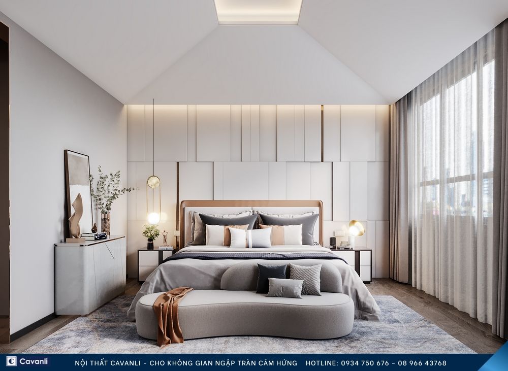 Thiết kế thi công nội thất phòng ngủ đẹp, liên hệ nội thất Cavanli