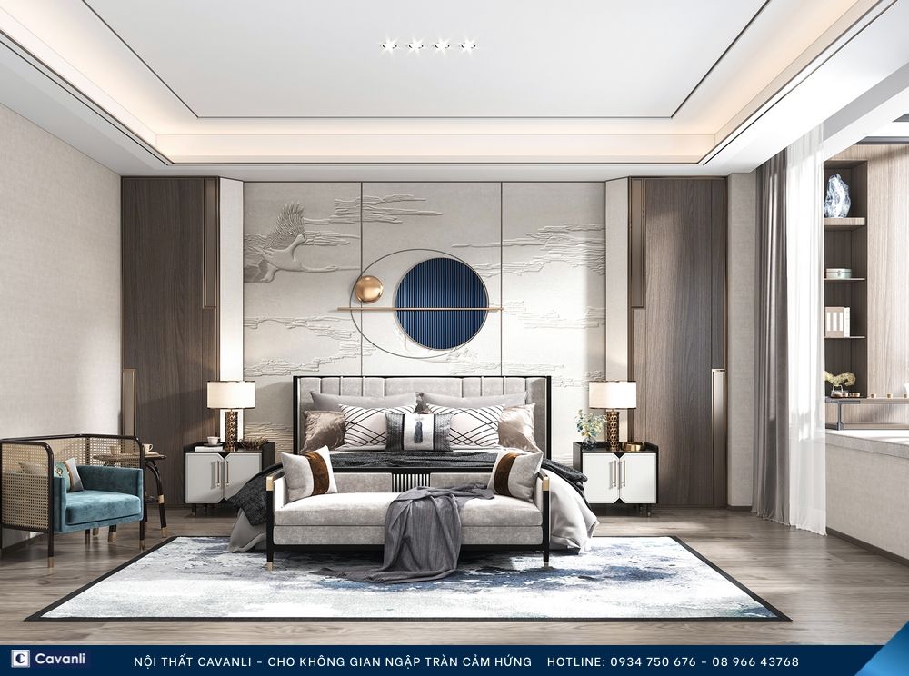 Thiết kế thi công nội thất phòng ngủ đẹp, liên hệ nội thất Cavanli
