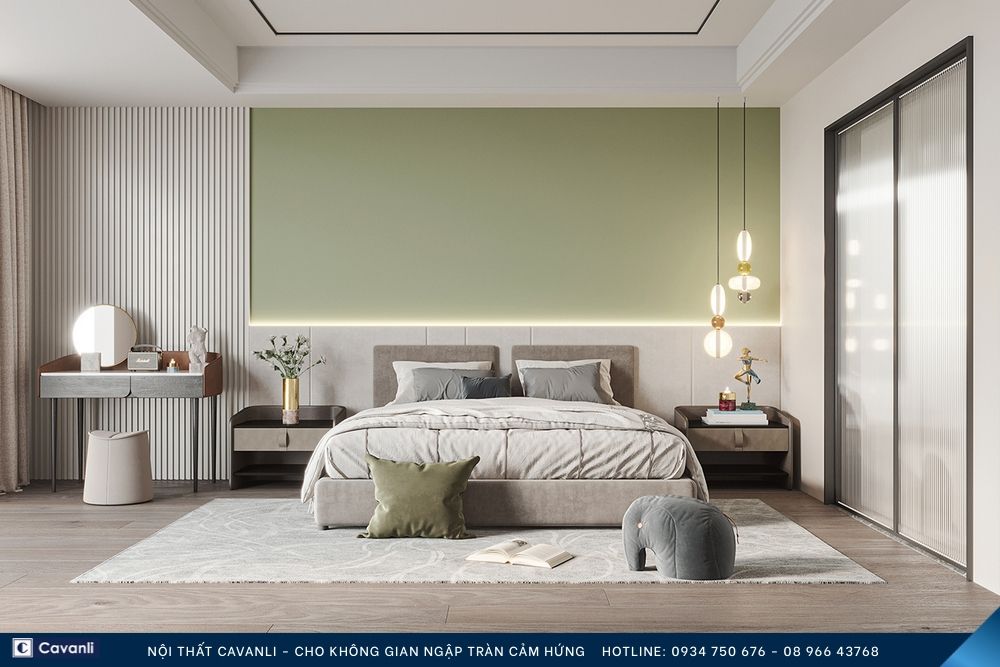 Thiết kế thi công nội thất phòng ngủ đẹp, liên hệ nội thất Cavanli