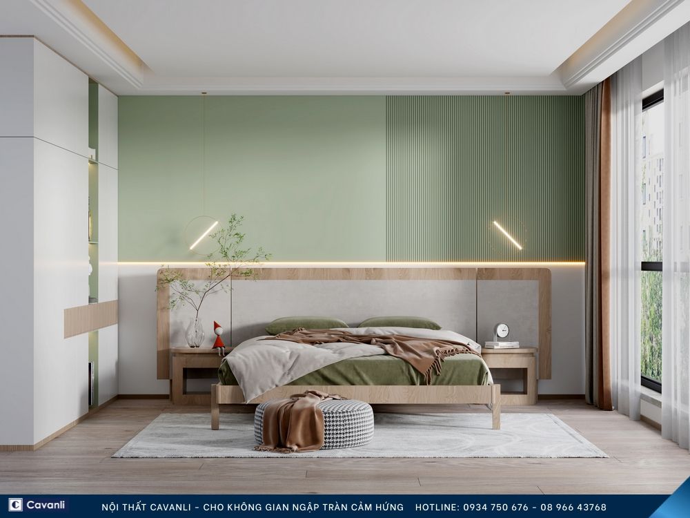 Thiết kế thi công nội thất phòng ngủ đẹp, liên hệ nội thất Cavanli