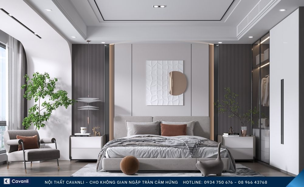 Thiết kế thi công nội thất phòng ngủ đẹp, liên hệ nội thất Cavanli