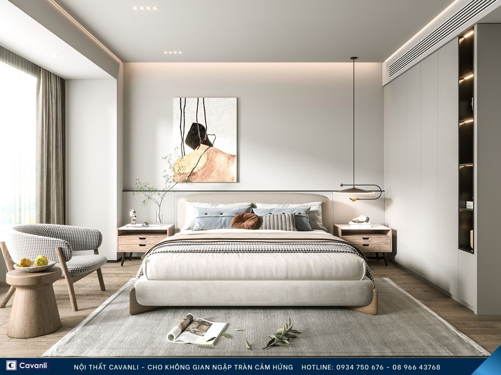 Thiết kế thi công nội thất phòng ngủ đẹp, liên hệ nội thất Cavanli