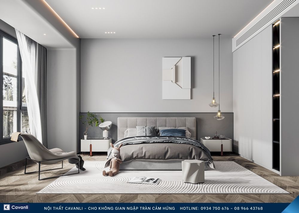 Thiết kế thi công nội thất phòng ngủ đẹp, liên hệ nội thất Cavanli