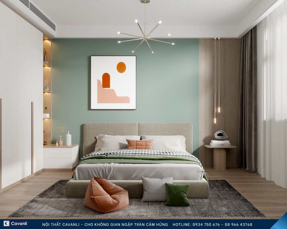 Thiết kế thi công nội thất phòng ngủ đẹp, liên hệ nội thất Cavanli