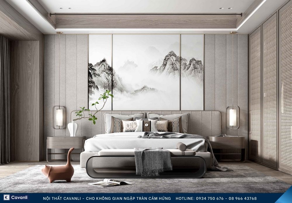 Thiết kế thi công nội thất phòng ngủ đẹp, liên hệ nội thất Cavanli