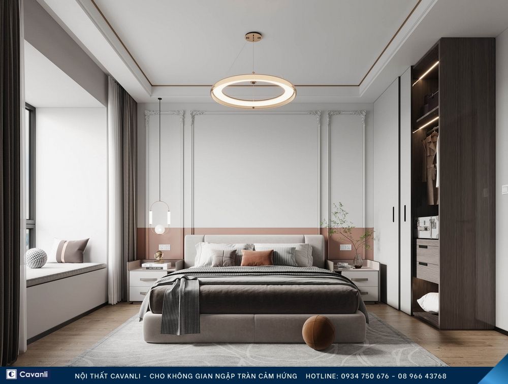Thiết kế thi công nội thất phòng ngủ đẹp, liên hệ nội thất Cavanli