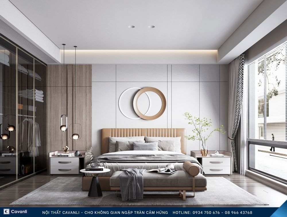 Thiết kế thi công nội thất phòng ngủ đẹp, liên hệ nội thất Cavanli