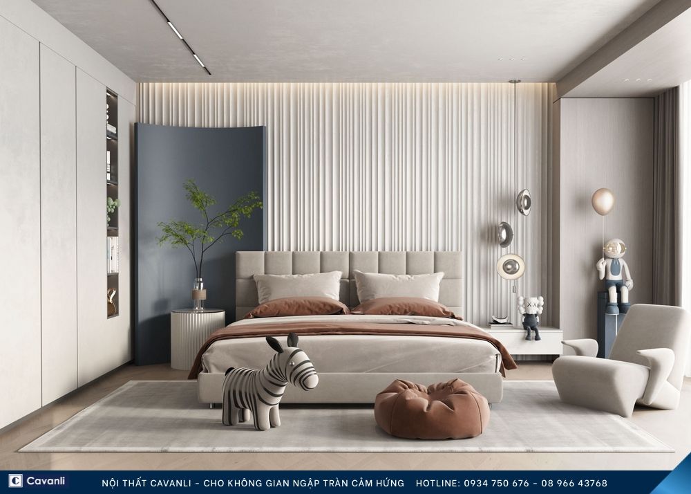 Thiết kế thi công nội thất phòng ngủ đẹp, liên hệ nội thất Cavanli