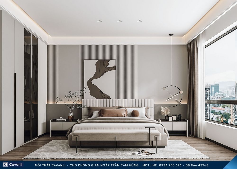 Thiết kế thi công nội thất phòng ngủ đẹp, liên hệ nội thất Cavanli
