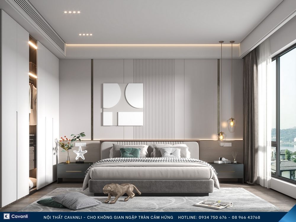 Thiết kế thi công nội thất phòng ngủ đẹp, liên hệ nội thất Cavanli