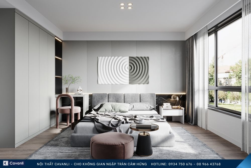 Thiết kế thi công nội thất phòng ngủ đẹp, liên hệ nội thất Cavanli