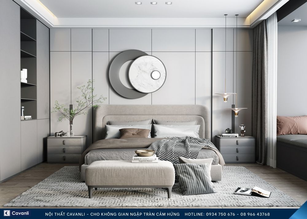 Thiết kế thi công nội thất phòng ngủ đẹp, liên hệ nội thất Cavanli