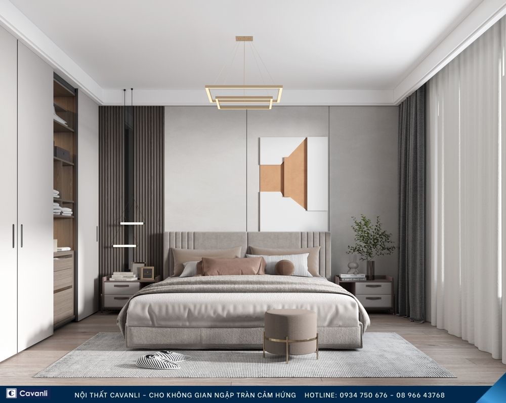 Thiết kế thi công nội thất phòng ngủ đẹp, liên hệ nội thất Cavanli
